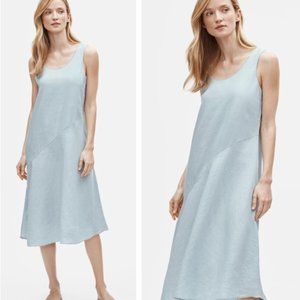 NWT! Eileen Fisher Organic Linen Scoop Neck Handkerchief Slip Dress